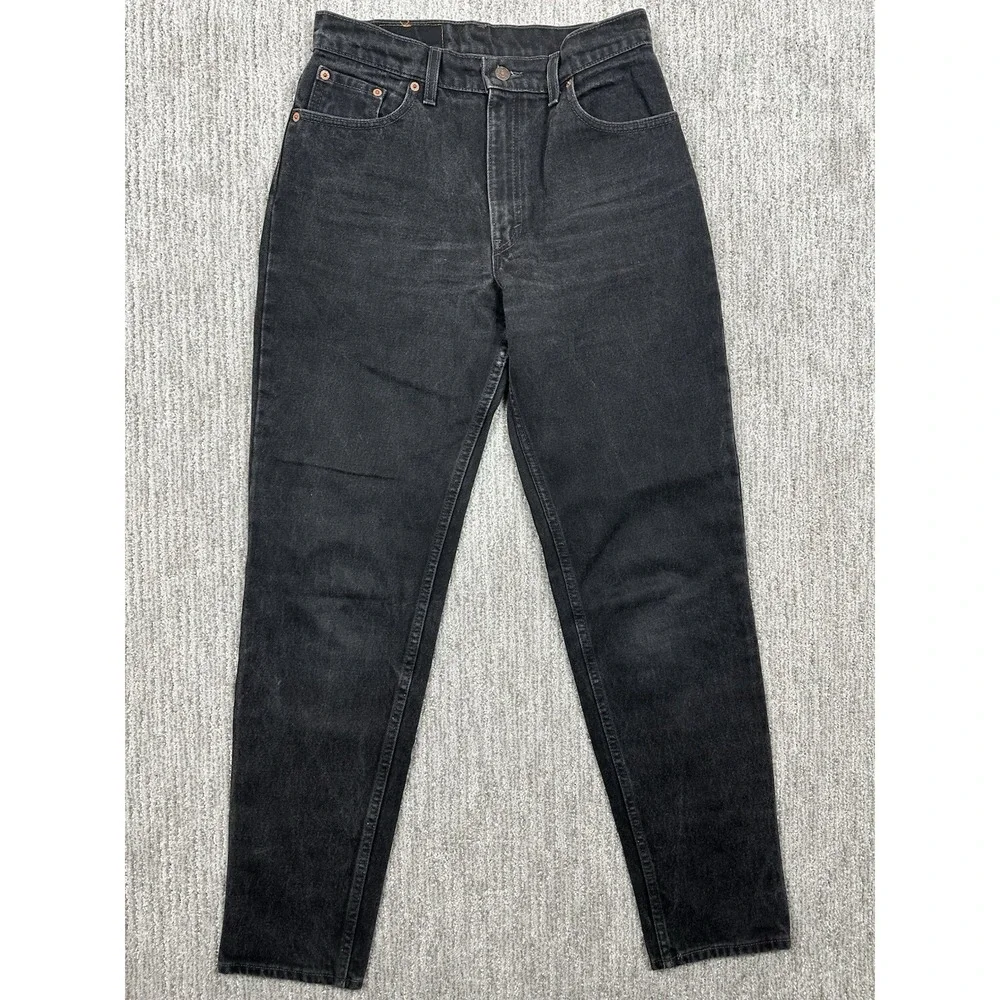vintage levis 550 faded black relaxed baggy fit jeans size 12 L 30x32 WOMENS